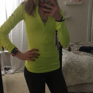 Neon yellow Nike dri-fit pullover